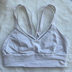 Lululemon white strappy sports bra